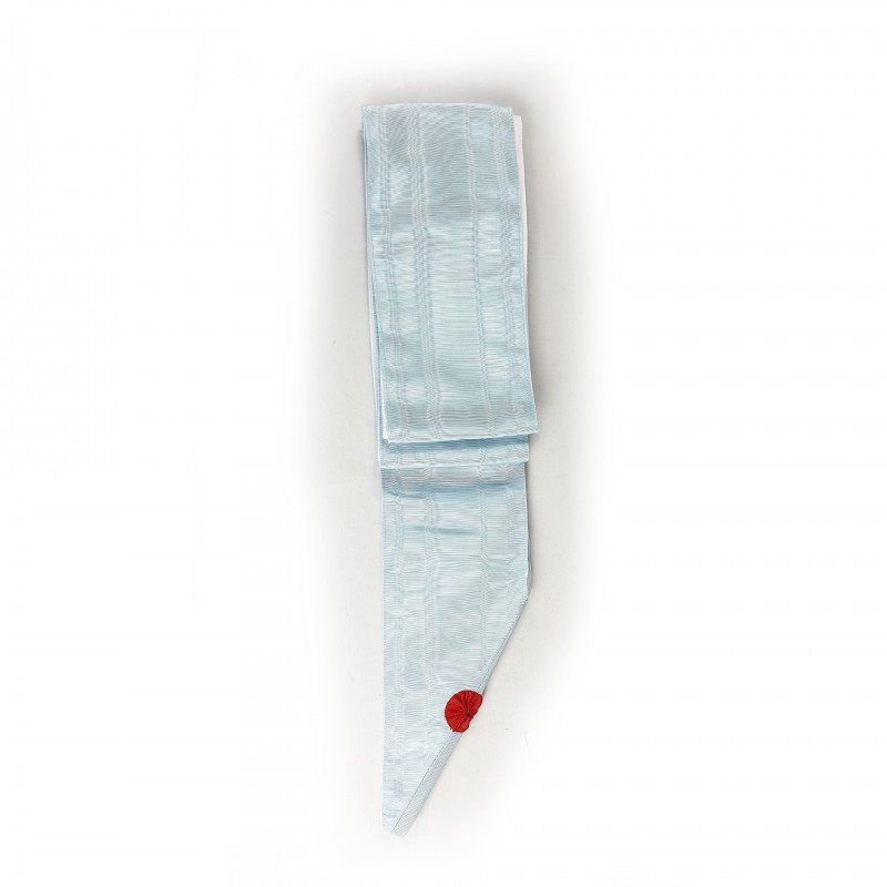 Cordon RFM de reconnaissance conjugale, moire bleue pâle 110mm ( 2 m ) doublé