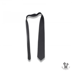 Cravate polyester, noire unie