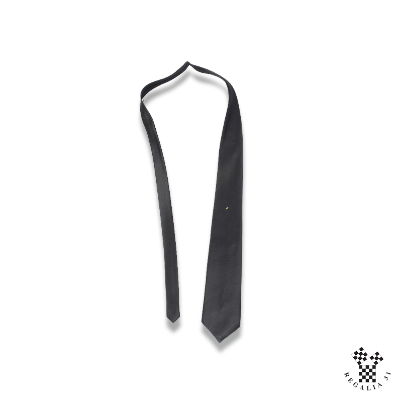 Cravate, noire, motif sérigraphié "Two Balls Cane"