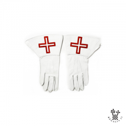 Gants blancs avec Crispin garde au drapeau - Lekepi