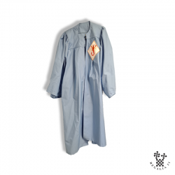 Robe de 3° Ancien pour Collège SRIA,tissu bleu brodé scorpion orange / losange blanc